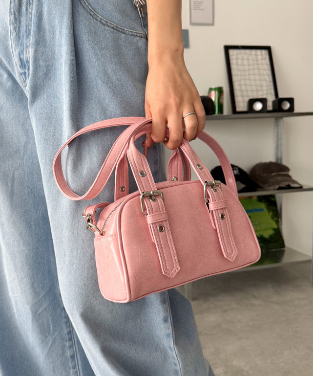 ハトメハンドルミニボストンショルダー