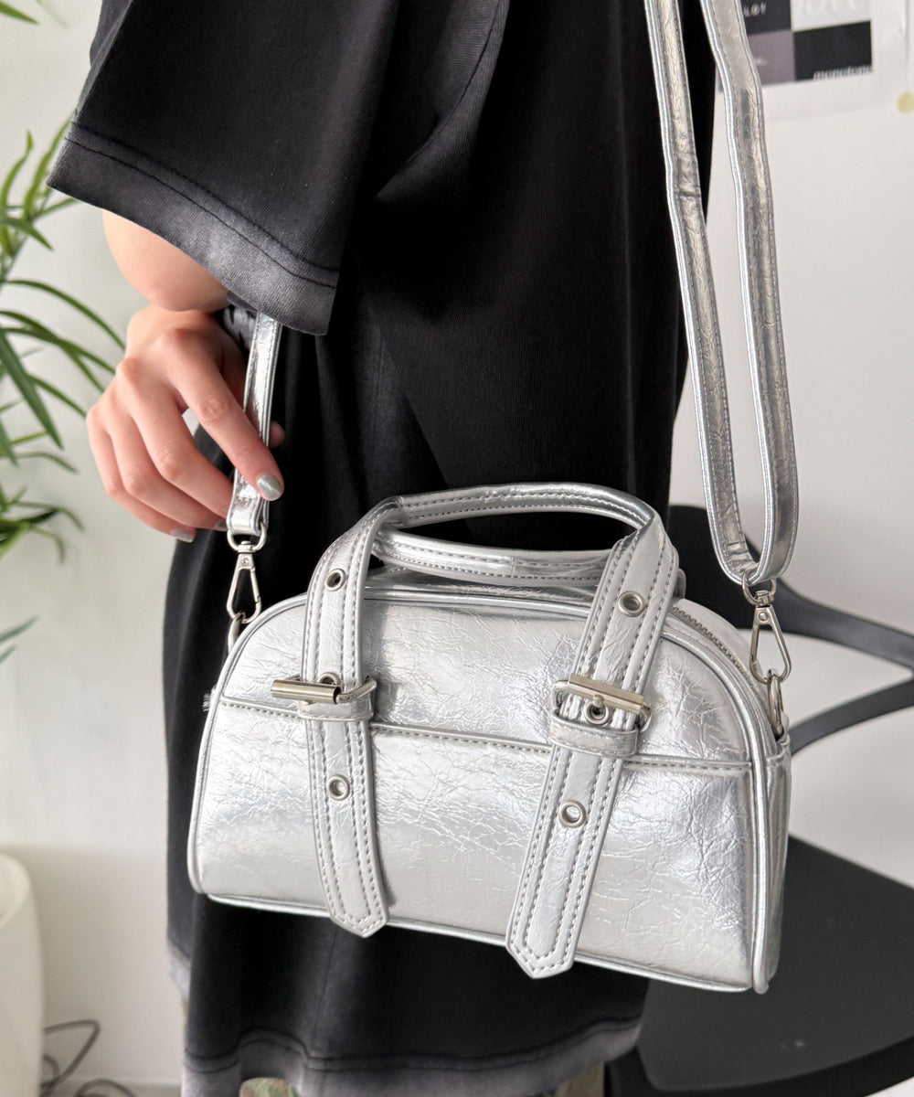 ハトメハンドルミニボストンショルダー