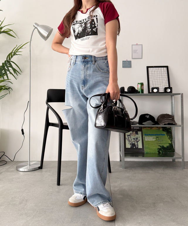 ハトメハンドルミニボストンショルダー