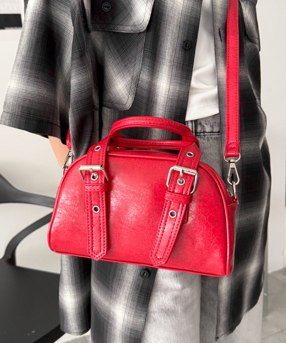 ハトメハンドルミニボストンショルダー