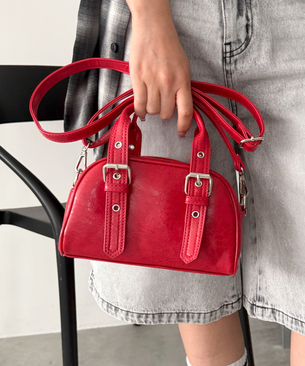 ハトメハンドルミニボストンショルダー