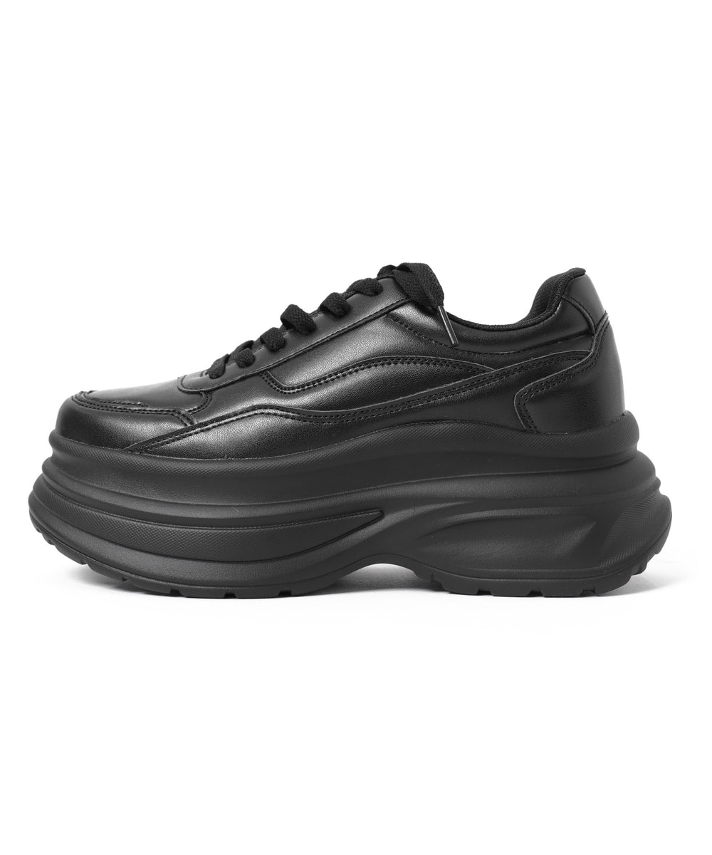 厚底ラインスニーカー