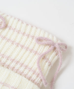 ラメリボンネコミミニットキャップ