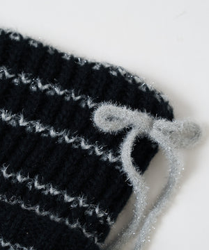 ラメリボンネコミミニットキャップ