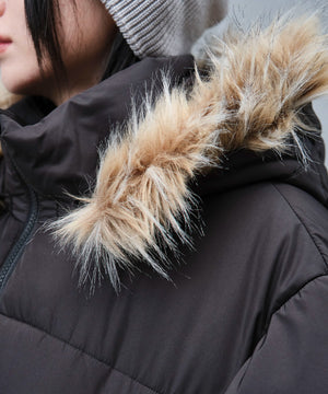 2WAYファーフードショートパファーブルゾン