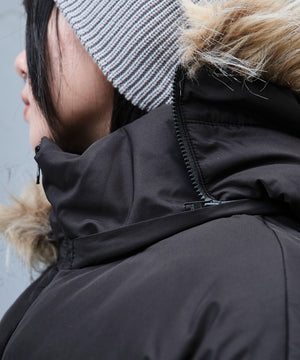 2WAYファーフードショートパファーブルゾン