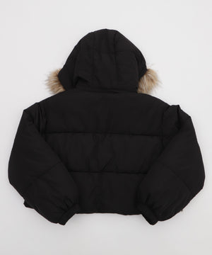 2WAYファーフードショートパファーブルゾン