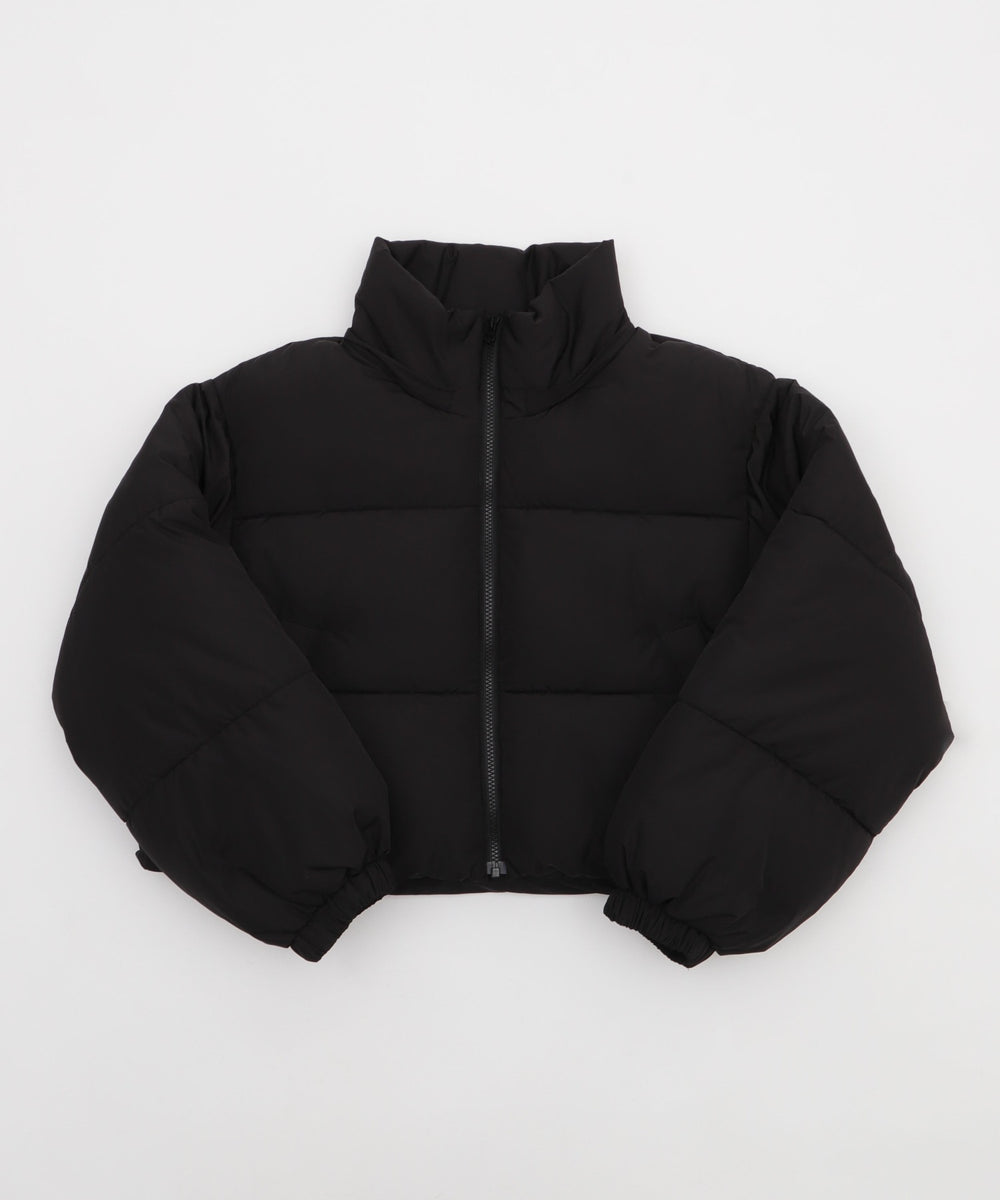 2WAYファーフードショートパファーブルゾン