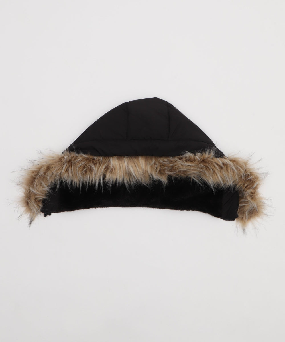 2WAYファーフードショートパファーブルゾン