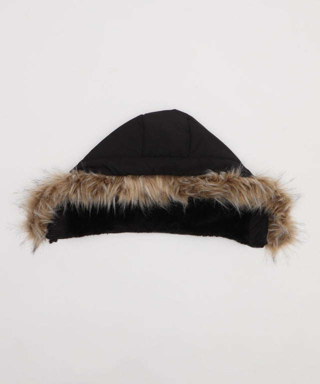 2WAYファーフードショートパファーブルゾン