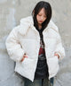 2WAYフードパファーブルゾン/ホワイトアイボリー モデル：159cm M着用