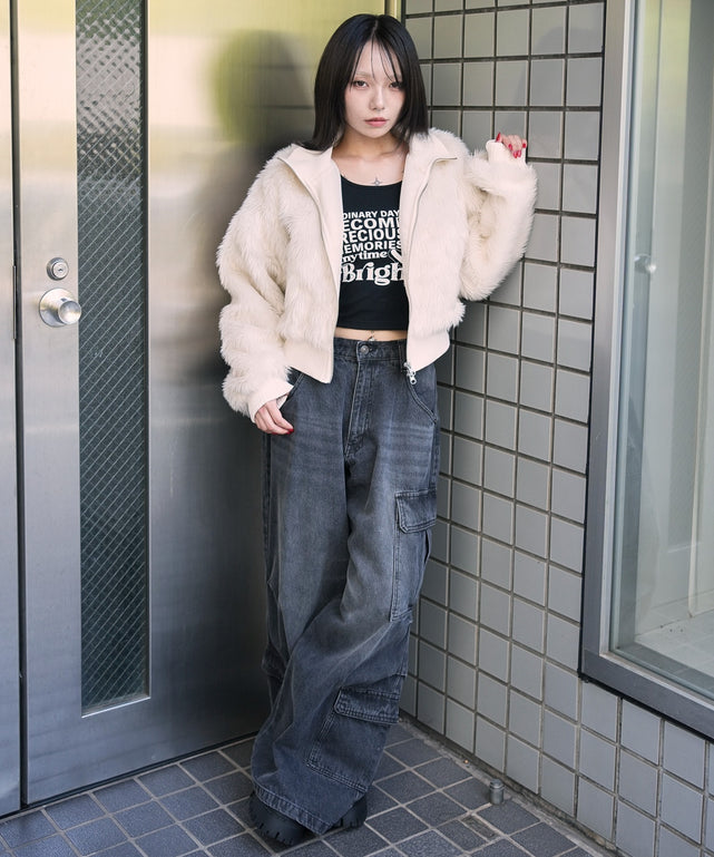 ホワイトアイボリー モデル：159cm F着用