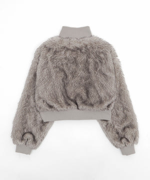 フェイクファーショートブルゾン