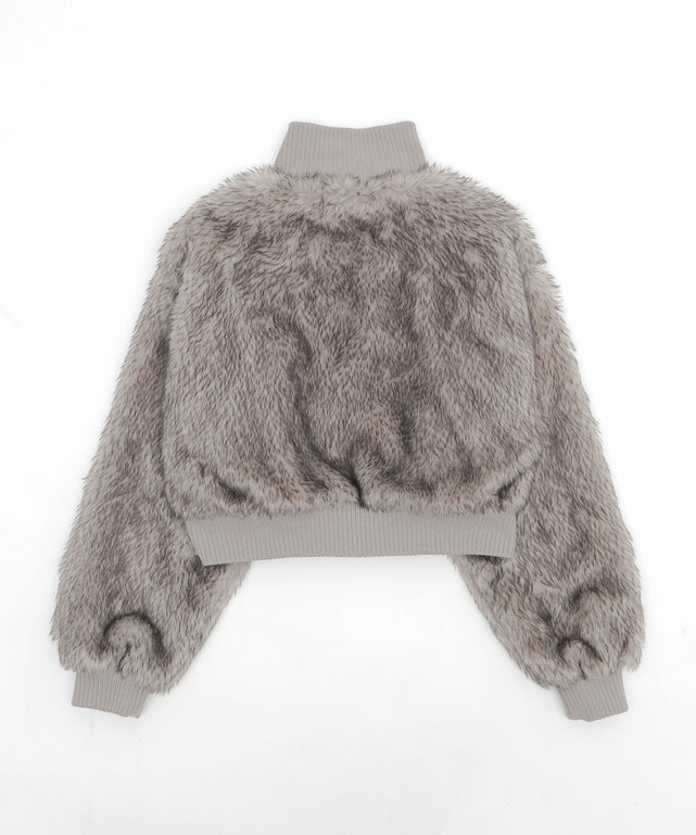 フェイクファーショートブルゾン