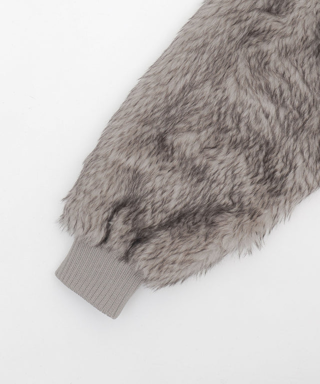 フェイクファーショートブルゾン