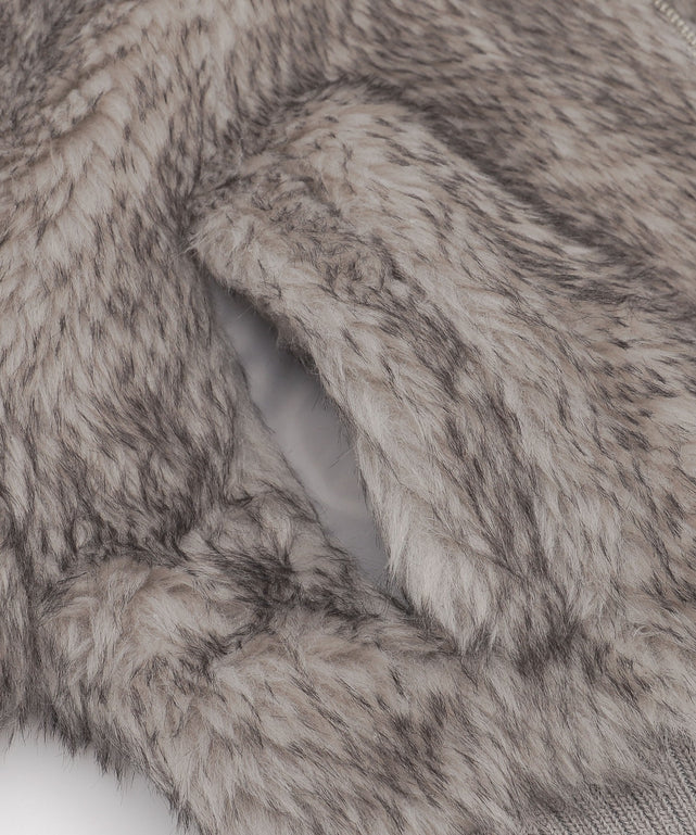 フェイクファーショートブルゾン