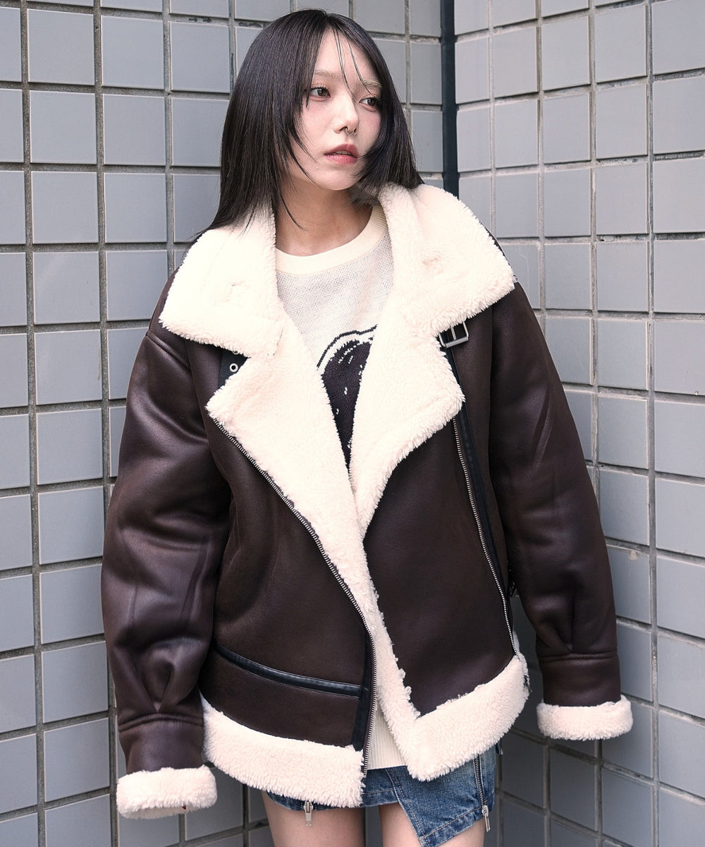 ブラウン　モデル：159cm F着用