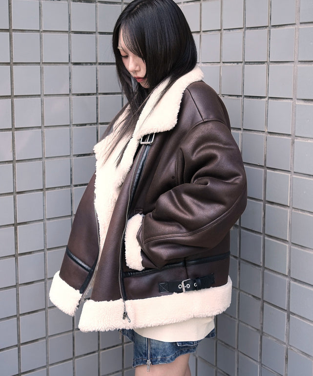 ブラウン　モデル：159cm F着用