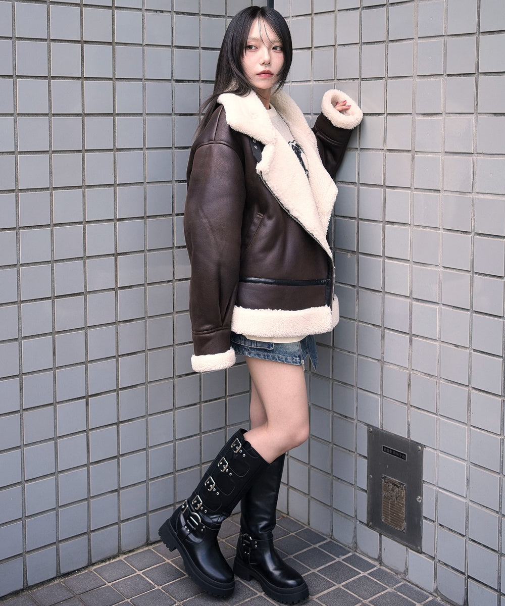 ブラウン　モデル：159cm F着用