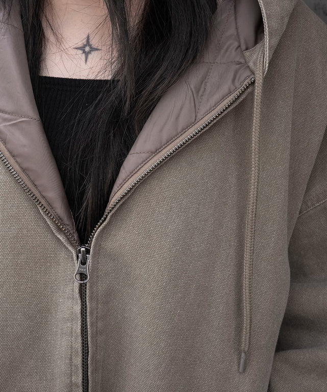 ワーカーズキルトフードブルゾン