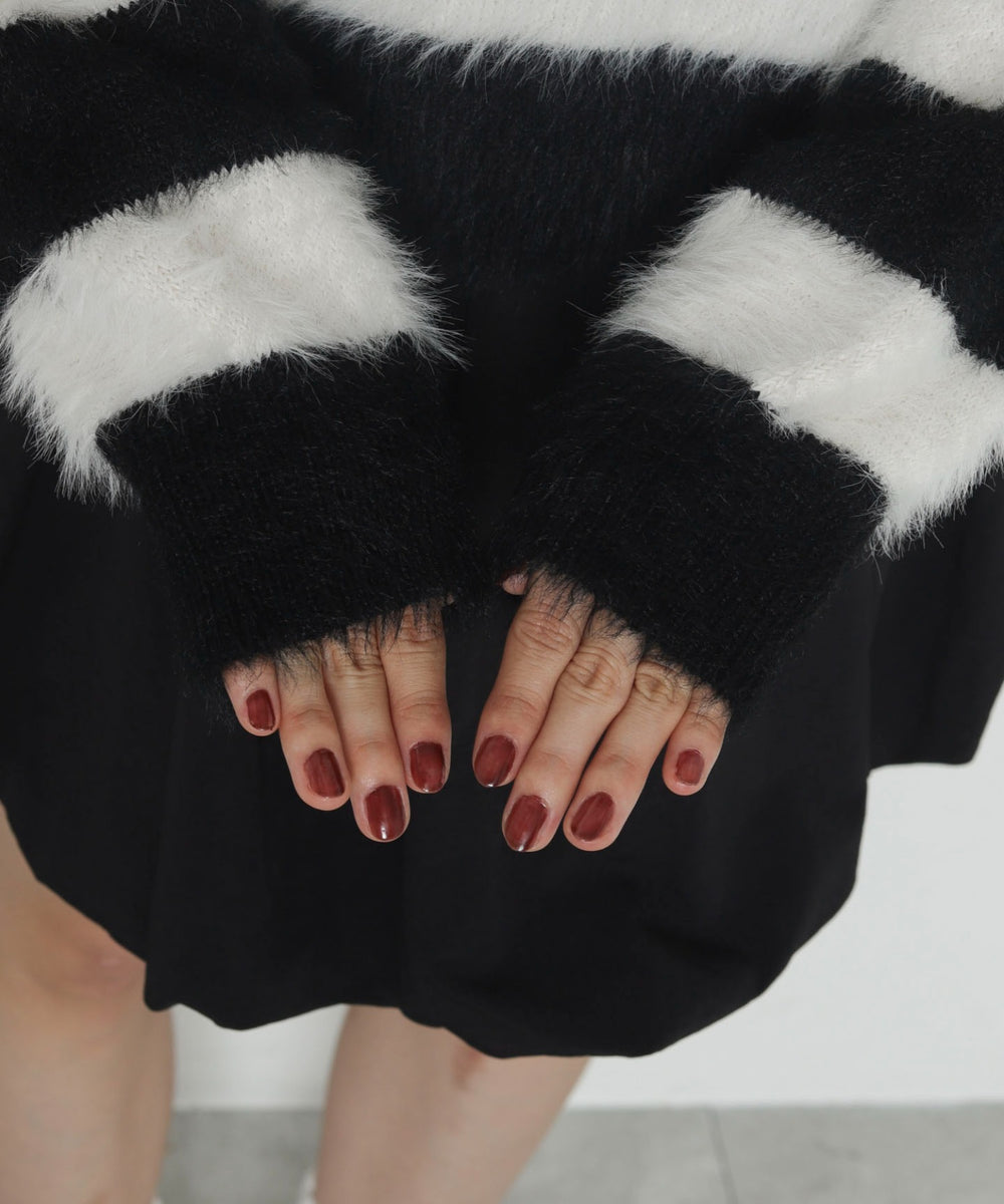 シャギーニットプルオーバー