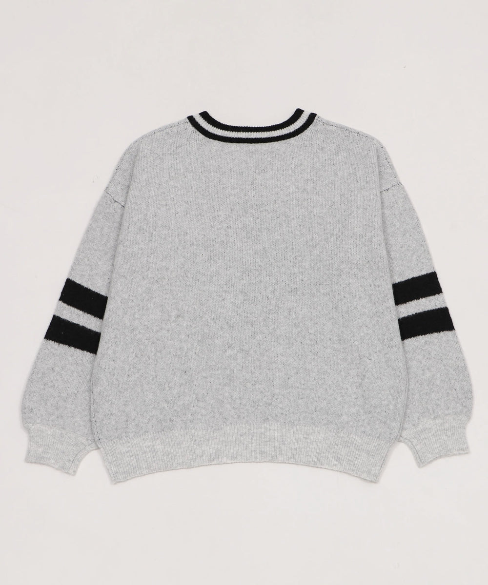 フラッフィーVネックニットBIGプルオーバー