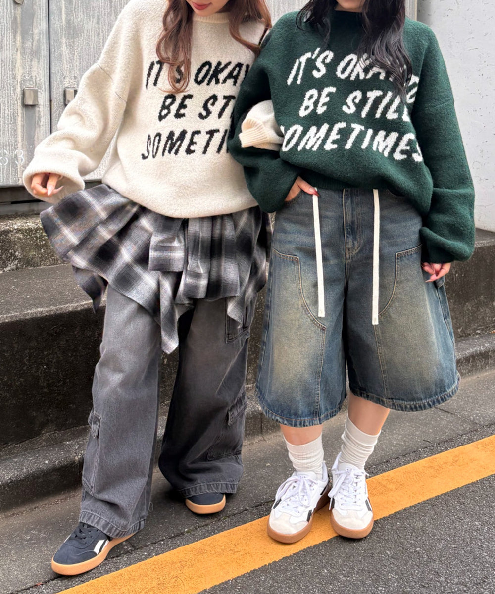 フラッフィーグラフィックニットBIGプルオーバー