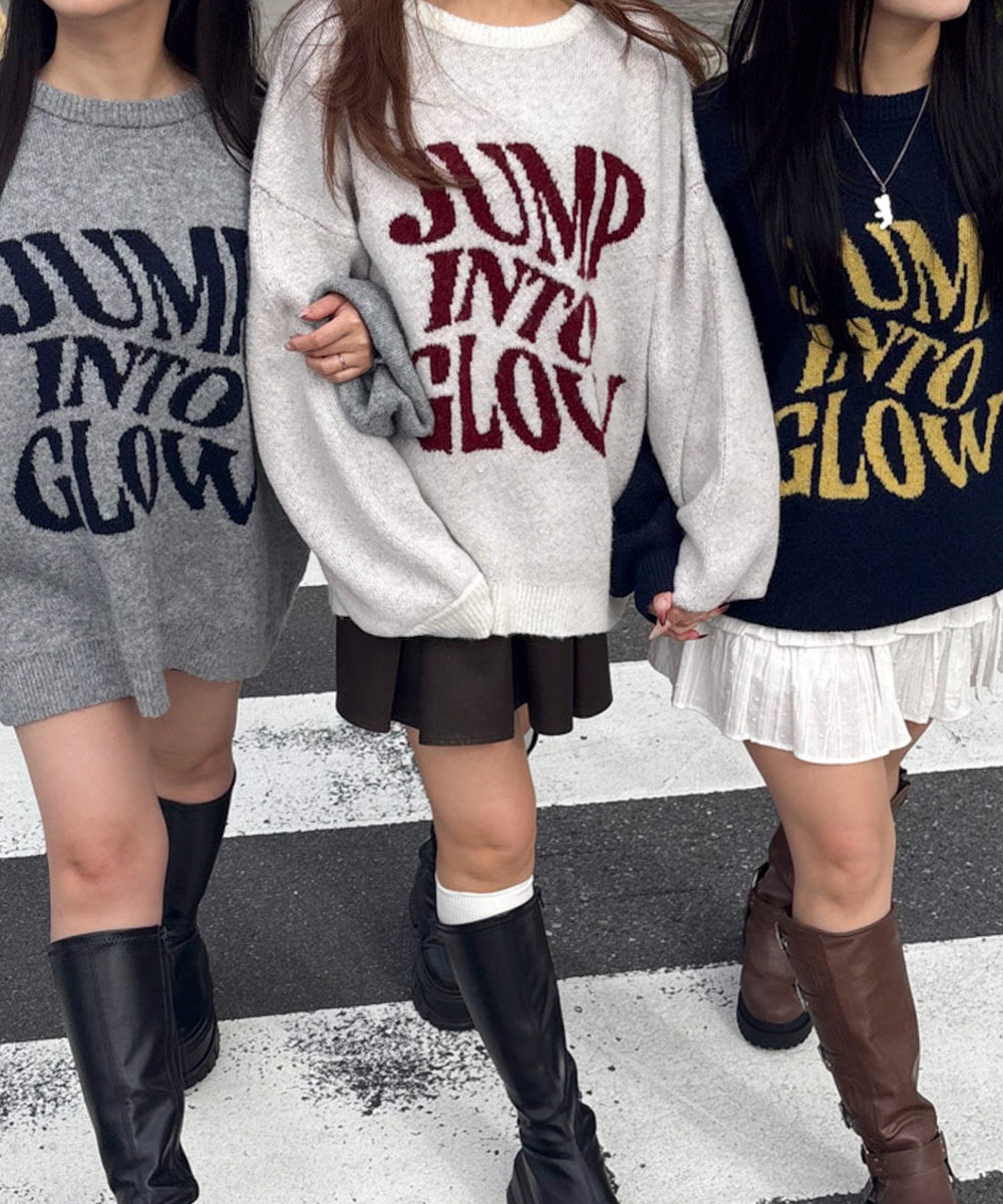 フラッフィーグラフィックニットBIGプルオーバー