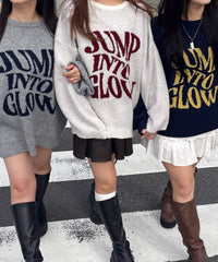 フラッフィーグラフィックニットBIGプルオーバー