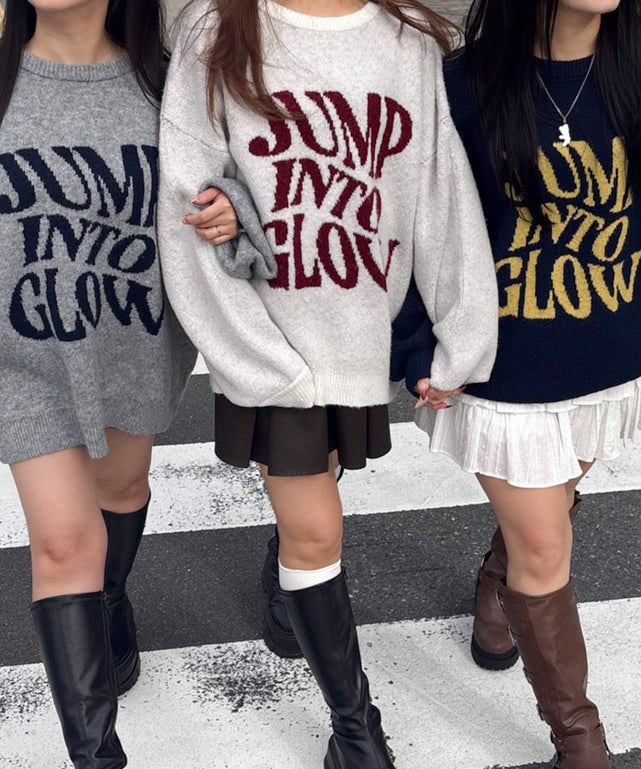 フラッフィーグラフィックニットBIGプルオーバー