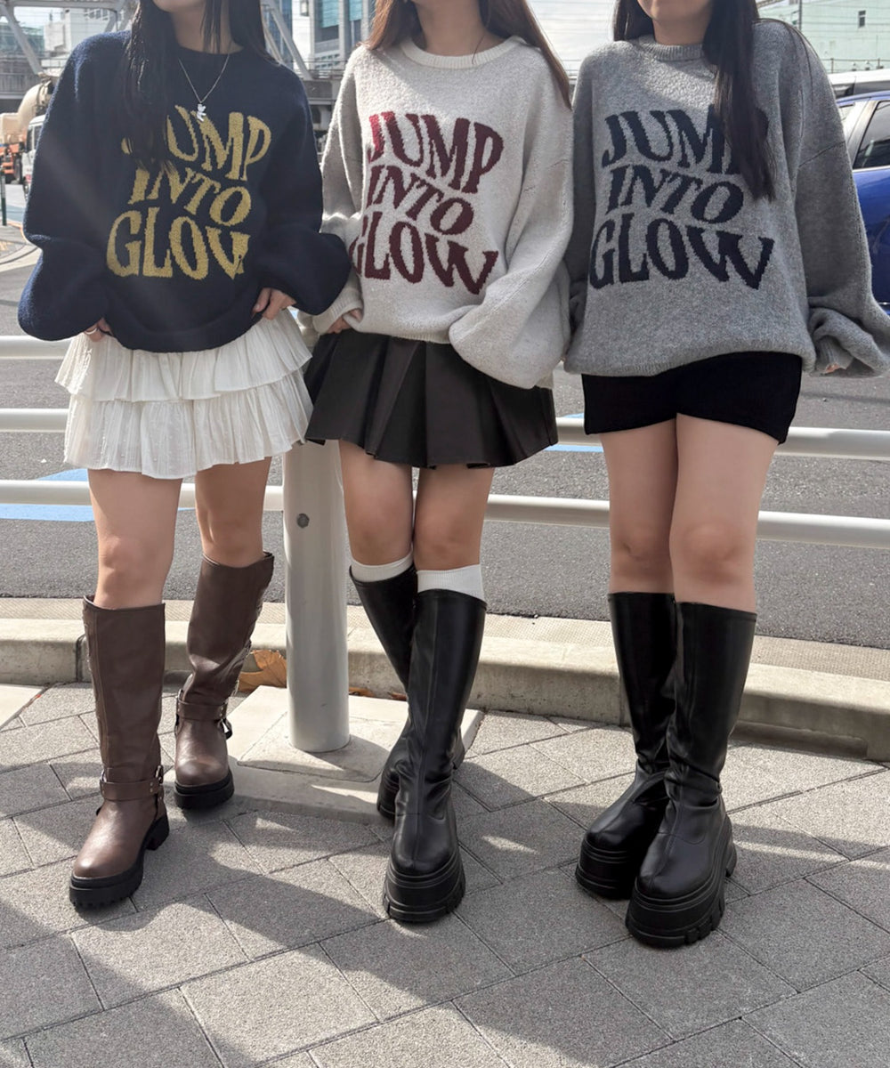 フラッフィーグラフィックニットBIGプルオーバー