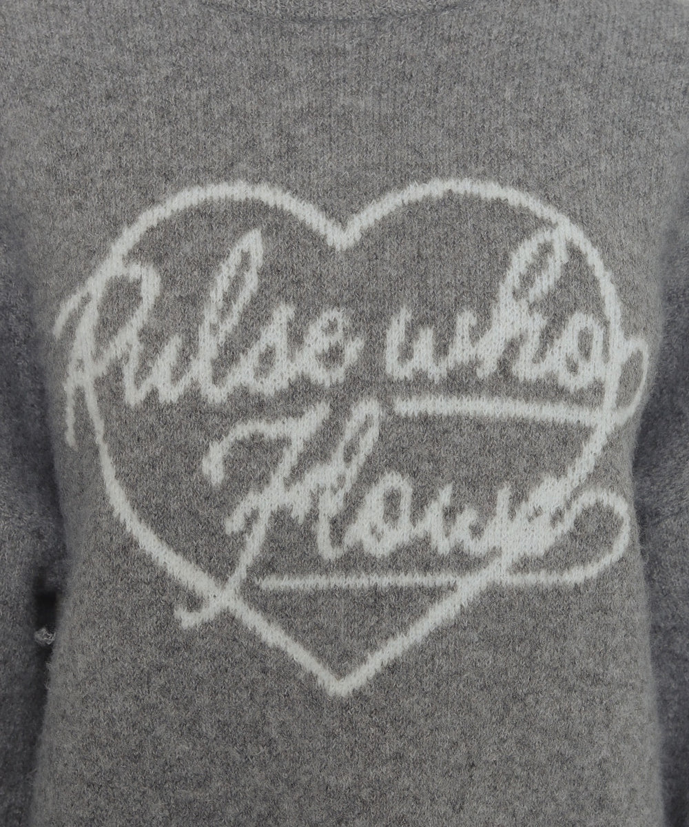 フラッフィーグラフィックニットBIGプルオーバー