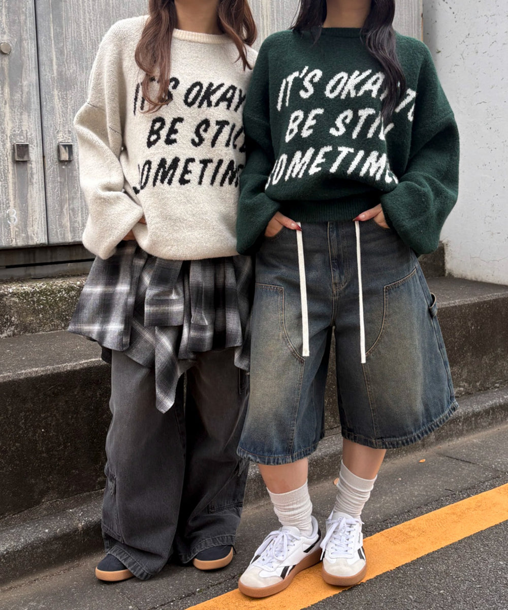 フラッフィーグラフィックニットBIGプルオーバー