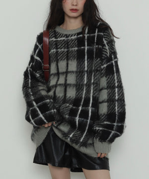 グレーチェック１　モデル：161cm F着用