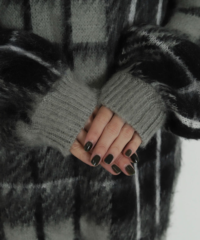 シャギーパターンニットBIGプルオーバー