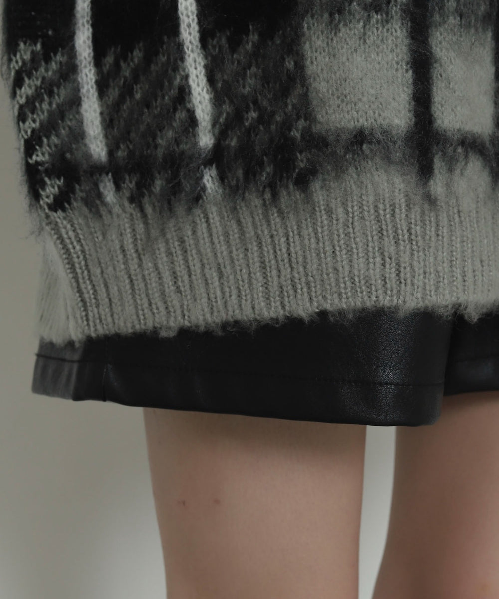 シャギーパターンニットBIGプルオーバー