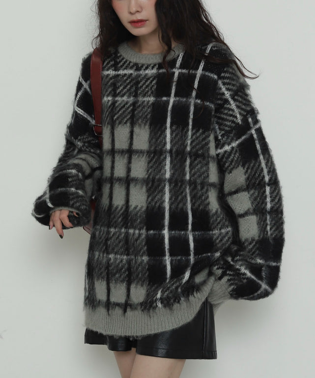 グレーチェック１　モデル：161cm F着用