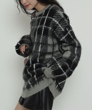 グレーチェック１　モデル：161cm F着用