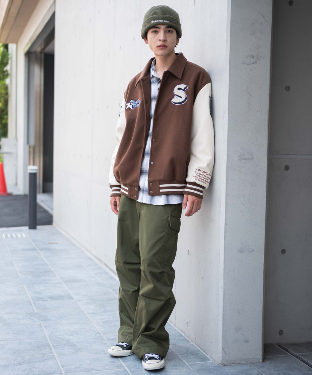 ブラウン　モデル：180㎝　L着用