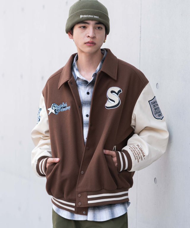 ブラウン　モデル：180㎝　L着用