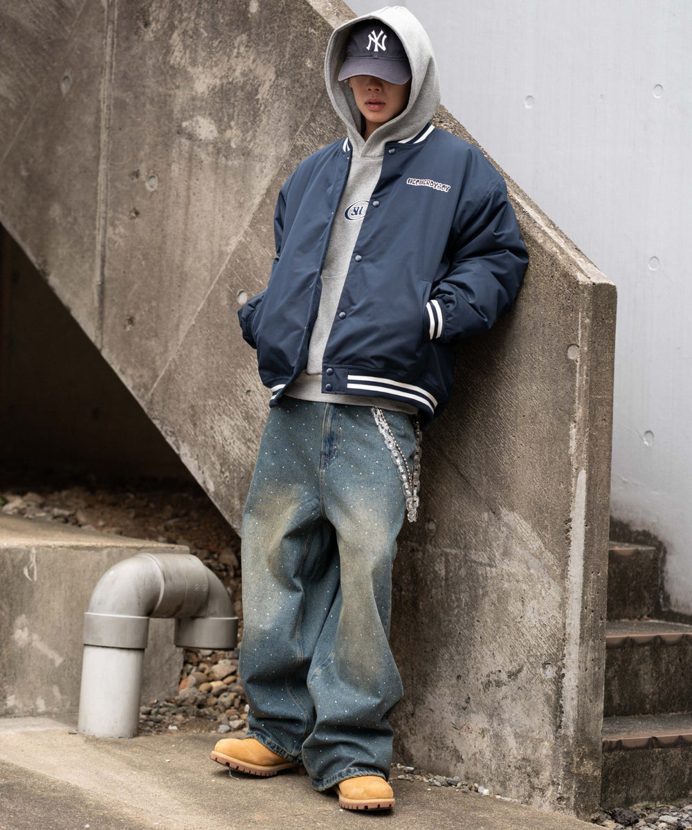 ネイビー モデル：175cm L着用