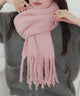 ワイドフリンジストール/ピンク