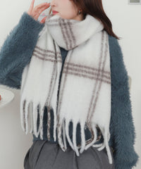 柄1チェック（ホワイト） / F