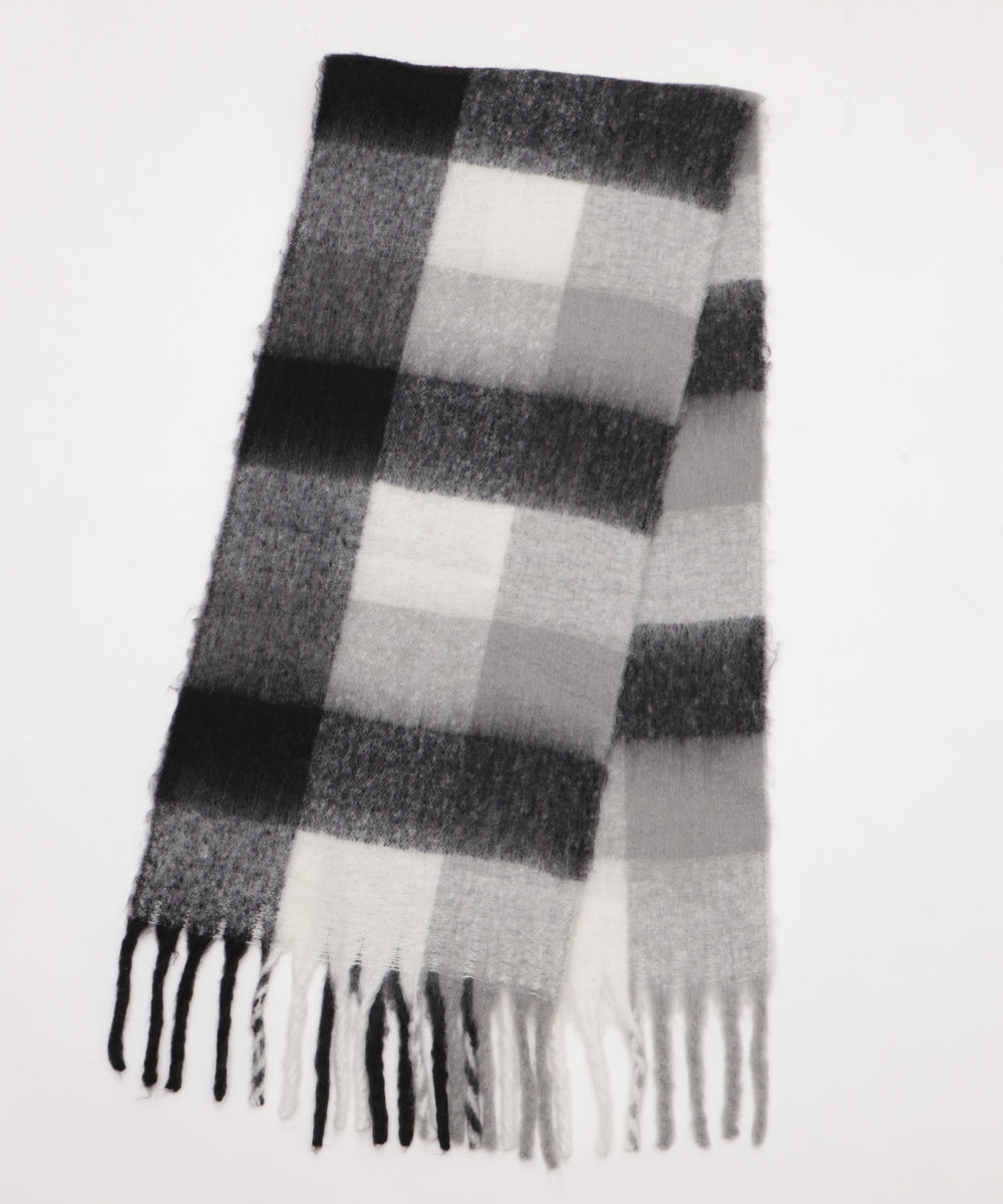 柄2ブロックチェック(ブラック)