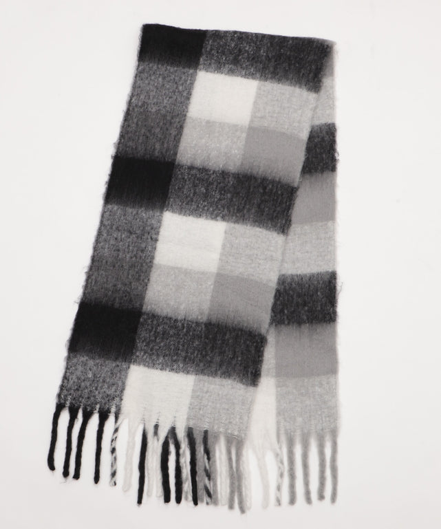 柄2ブロックチェック(ブラック)