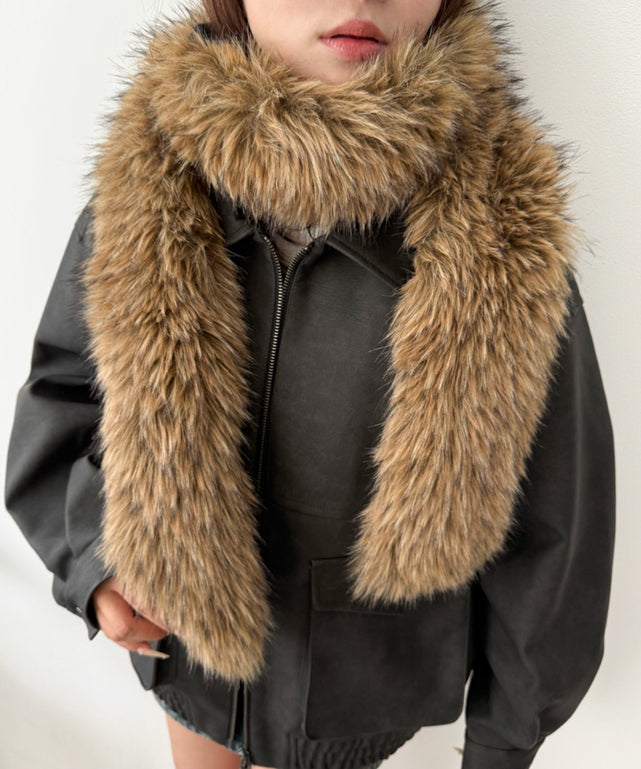 ボリュームファータッチマフラー/ブラウン