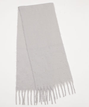 パール付きワイドフリンジストール