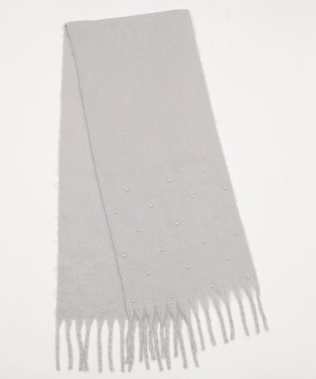 パール付きワイドフリンジストール