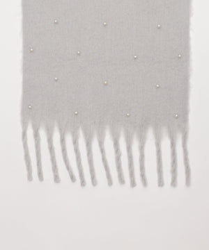 パール付きワイドフリンジストール