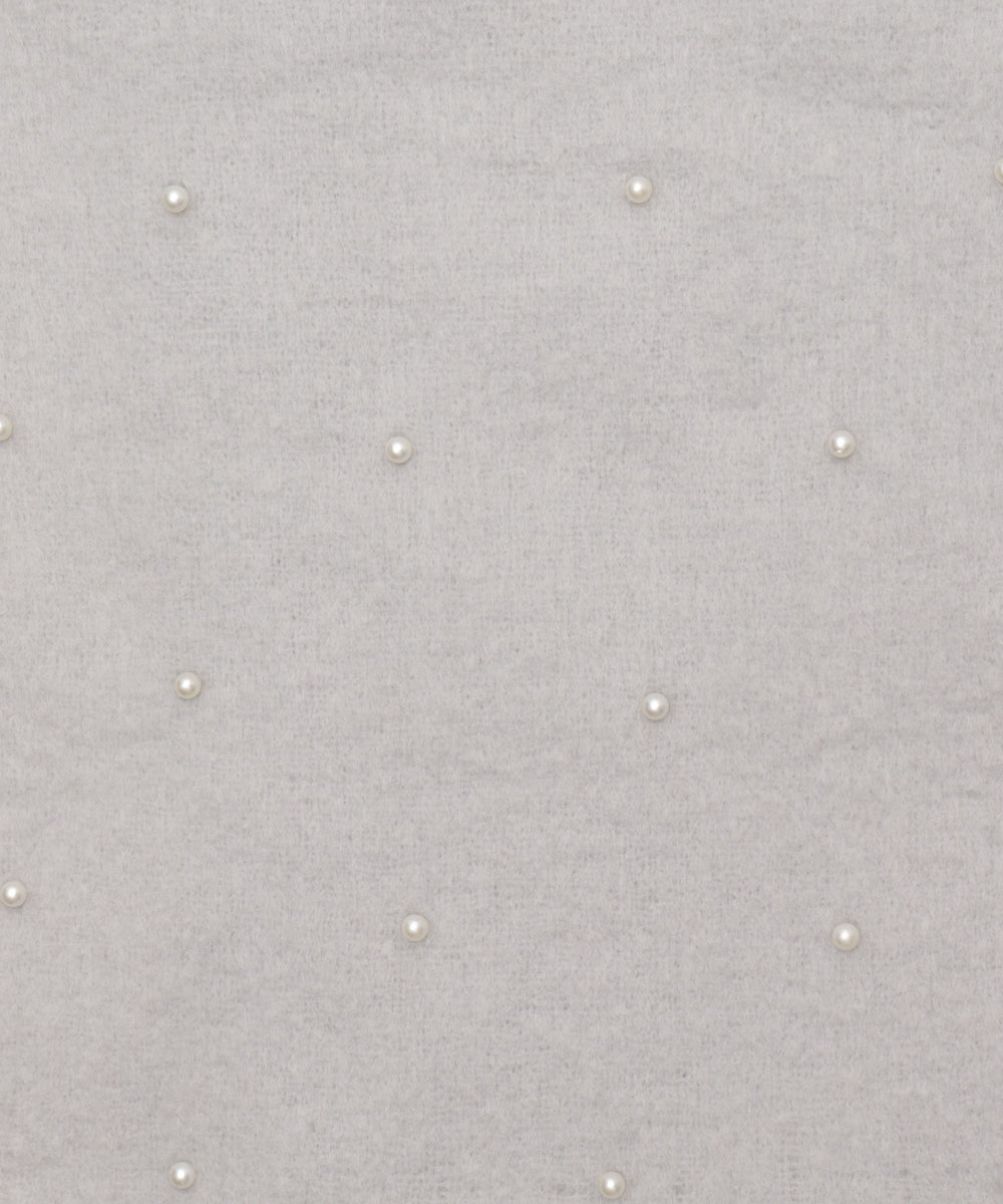 パール付きワイドフリンジストール